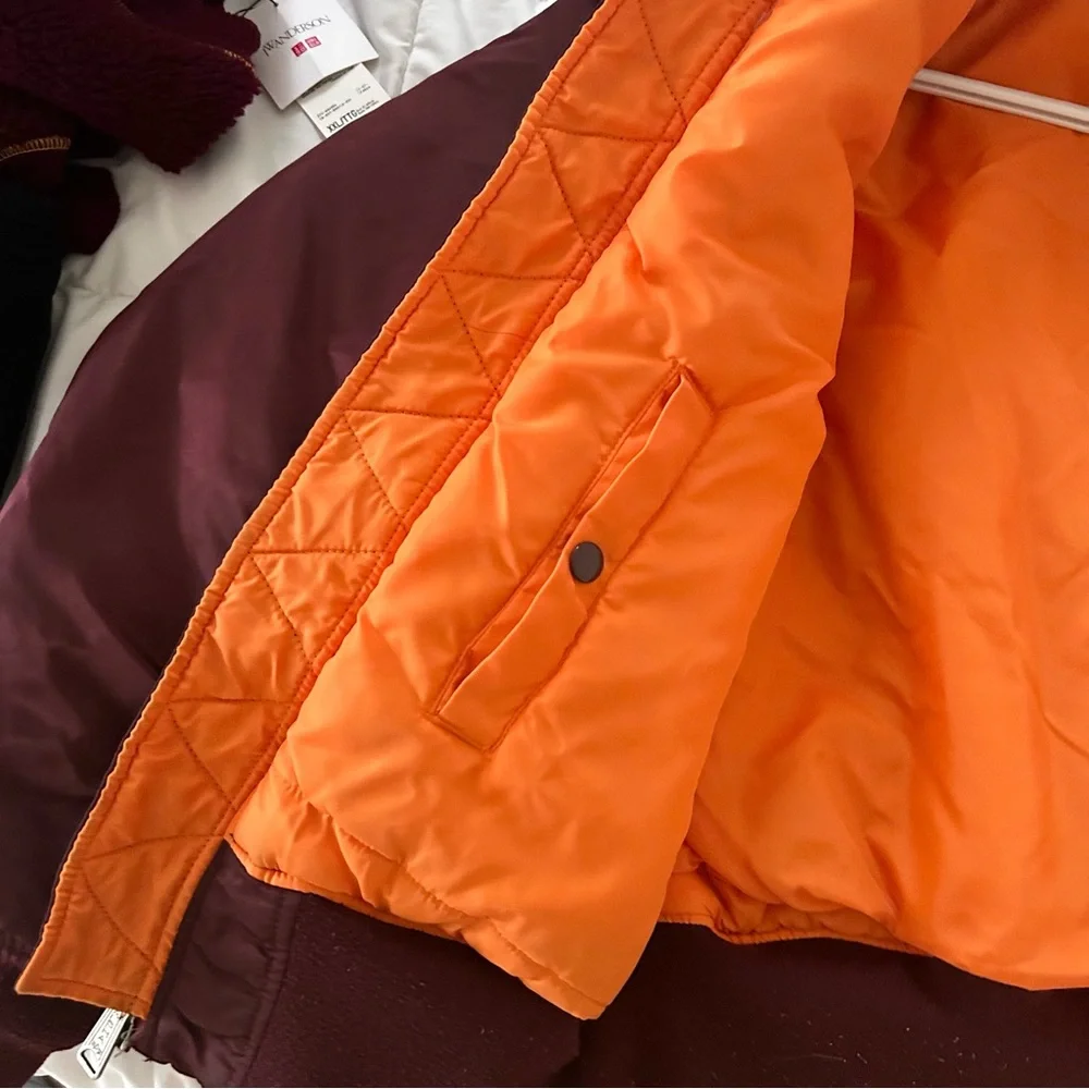 Alpha Industries MA-1 Deep Burgundy Bomber Jacket - Picture 9 of 10